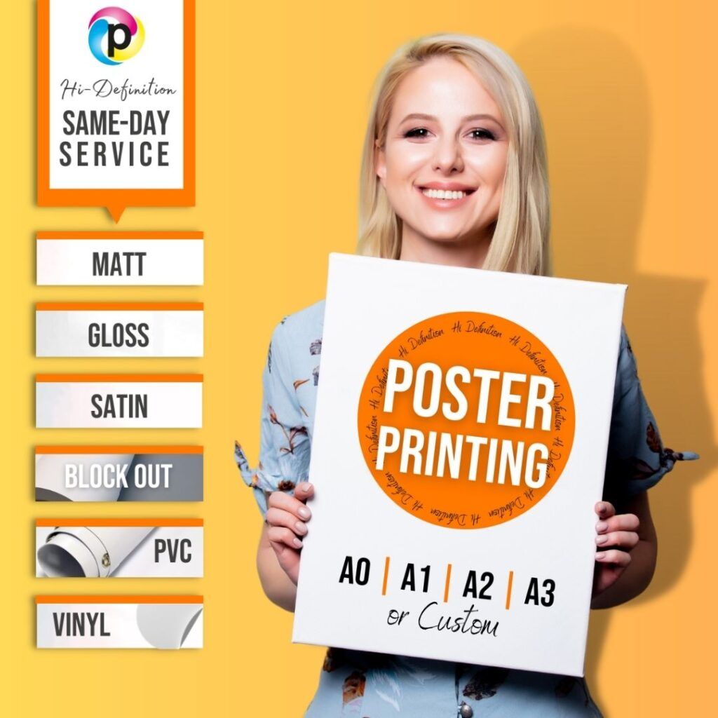 Same Day Poster Printing London, A0, A1, A2, A3 Posters