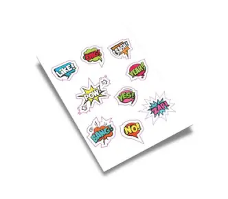 Labels on a sheet
