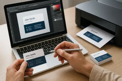 How do I print my own business card — designing and printing cards at home