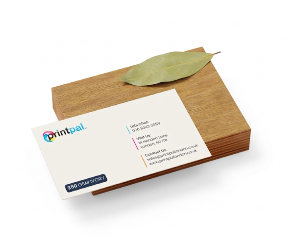 Business card printing in London — custom sizes, spot UV and luxury finishes