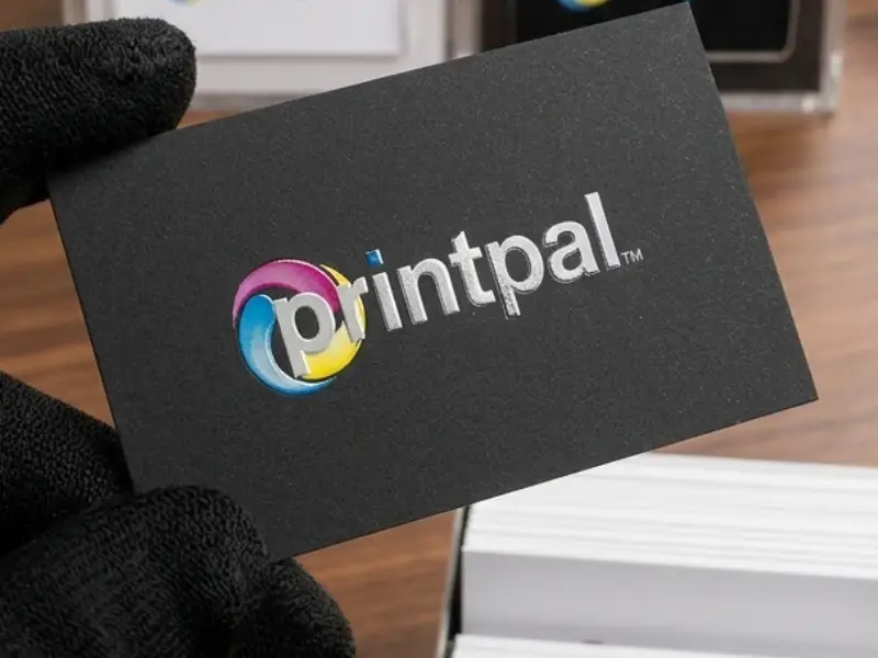 Spot UV business cards printed by Printpal London