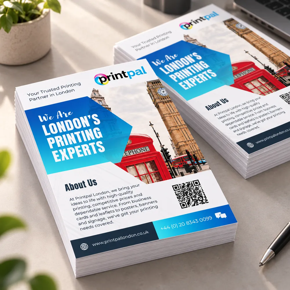 Leaflet and flyer printing in London on silk, gloss or uncoated paper by Printpal